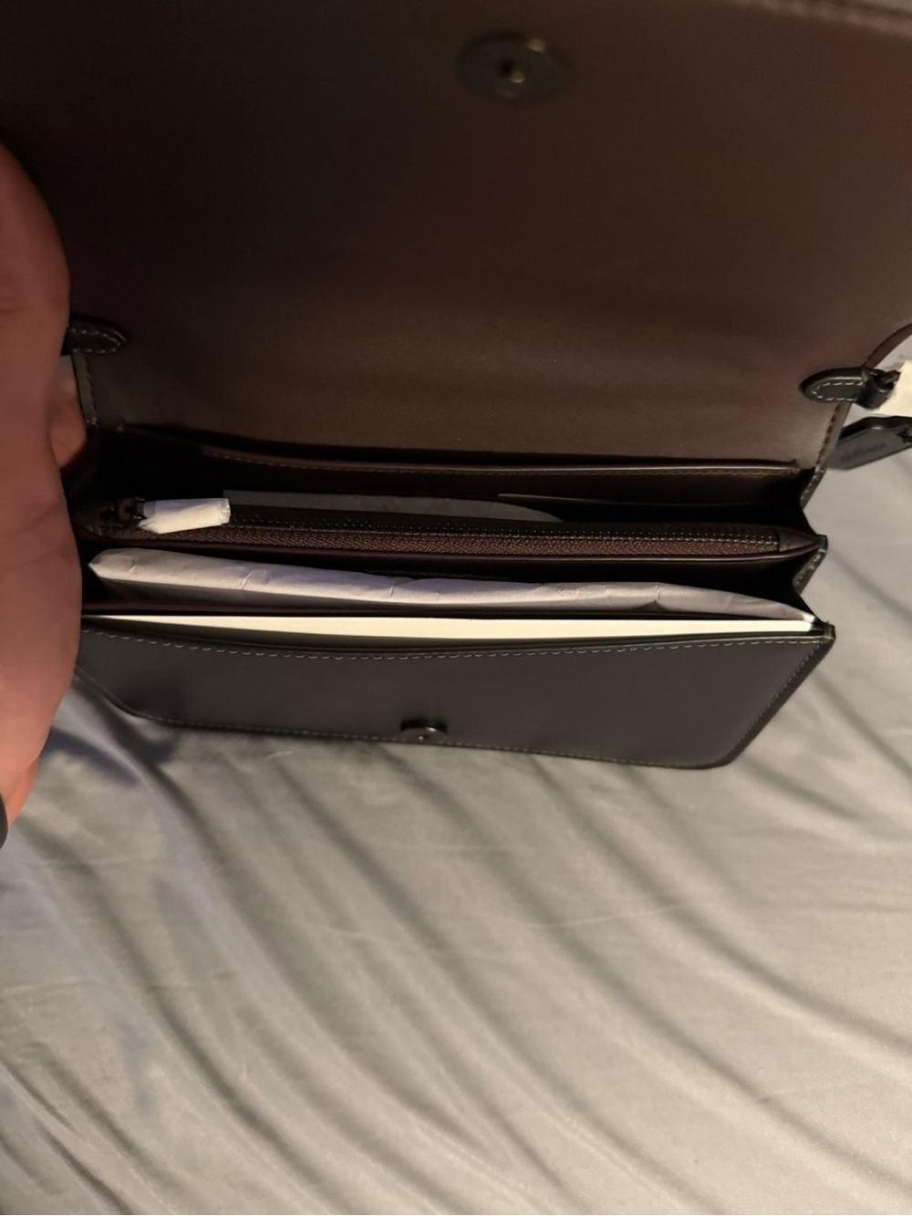 Coach Black Leather Crossbody Wallet - Picture 3 of 4